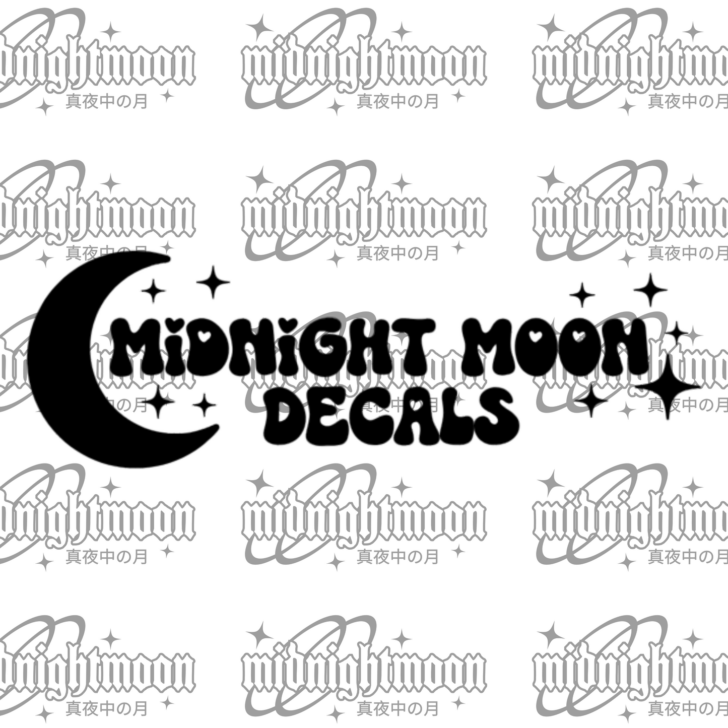 OG Midnight Moon Decals Big Moon Banner