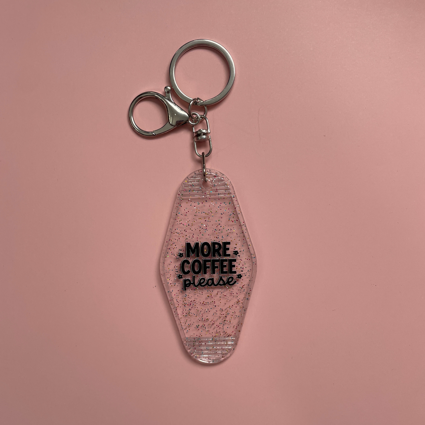 More Coffee Please Motel Keyring