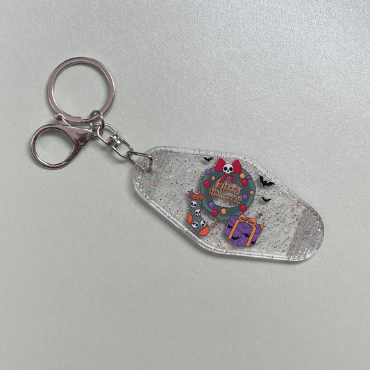 Merry Hexmas Motel Keyring