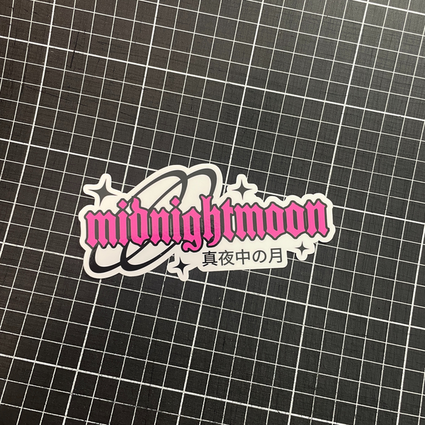 Midnight Moon Sticker OG Pink Midnight Moon Die Cut Logo