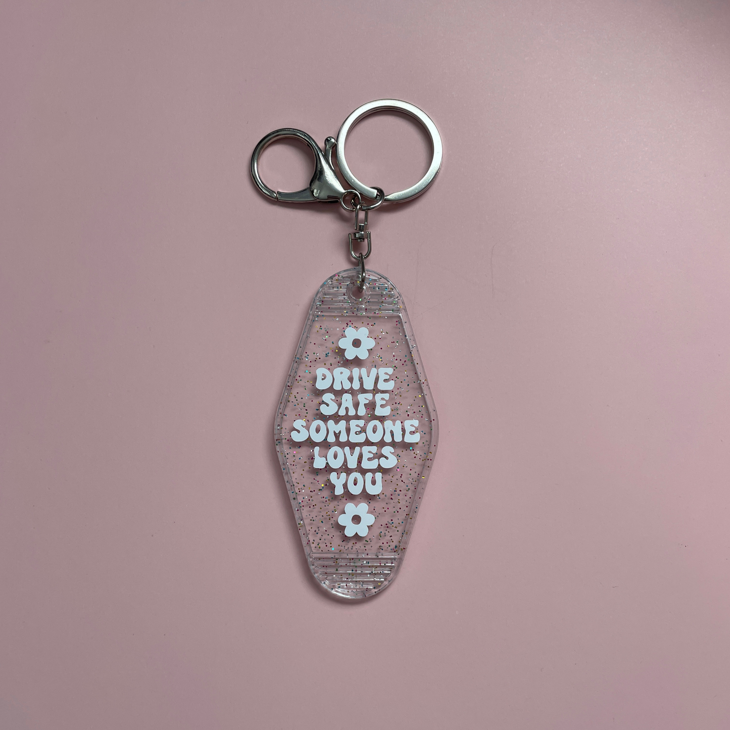 Drive Safe Motel Keyring